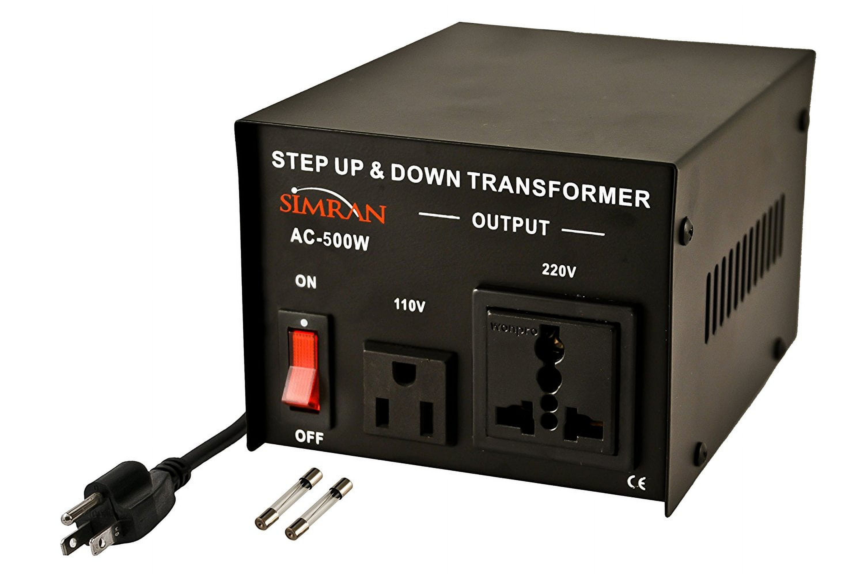 Simran AC-500 Step Up/Down Voltage Converter Transformer 110V/220V - 500  Watts 