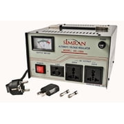 Simran AR-1000 منظم / مثبت جهد 1000 واط / مثبت مع محول جهد مدمج / تصعيد ، رمادي