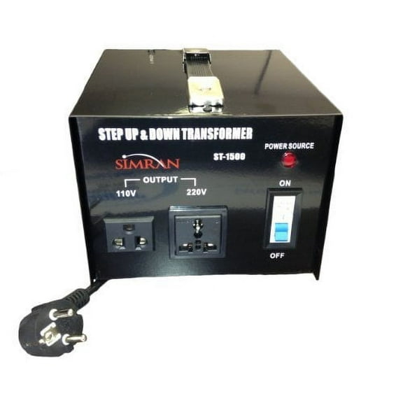 Simran ST-1500 1500-watt Step Up and Step Down Voltage Transformer Converts 220-volt to 110-volt