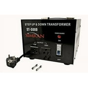 Simran ST-5000 Step Up and Down Voltage Converter Transformer Both for 110-220 Volts, 5000 Watt