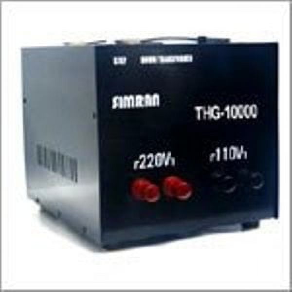 Simran Voltage Transformer Power Converter 10000 Watts Step Up Down Voltage Transformer Converts Between 110 Volt -220/240 Volt Worldwide Use CE Certified Black (THG-10000(T))