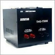 Simran Voltage Transformer Power Converter 15000 Watts Step Up Down Voltage Transformer Converts Between 110 Volt -220/240 Volt Worldwide Use CE Certified Black THG-15000T