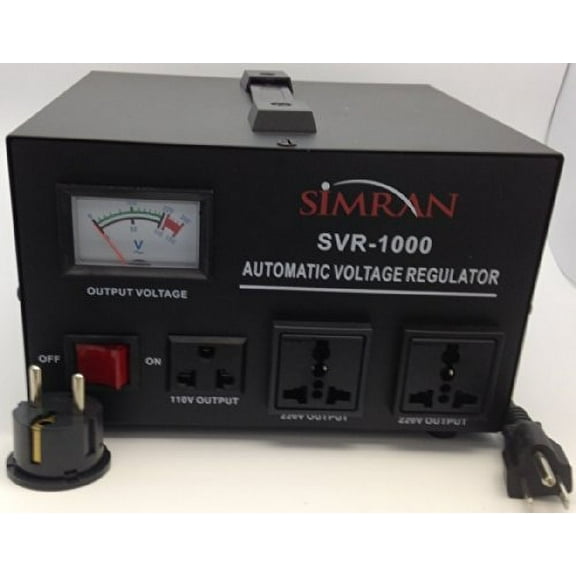 Simran Voltage Transformer Power Converter Regulator Stabilizer Power Converter BLACK (SVR-1000)