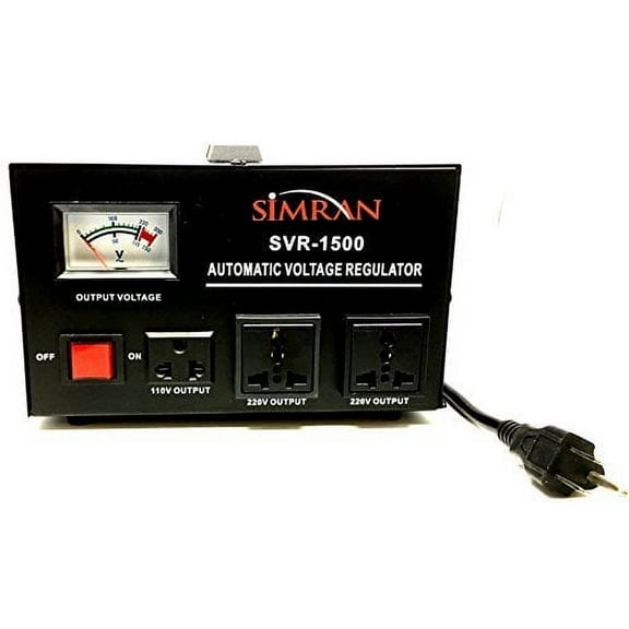 Simran Voltage Transformer Power Converter Regulator Stabilizer Power Converter BLACK (SVR-1500)