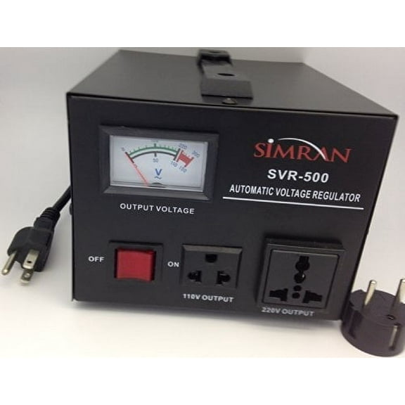 Simran Voltage Transformer Power Converter Regulator Stabilizer Power Converter BLACK (SVR-500)