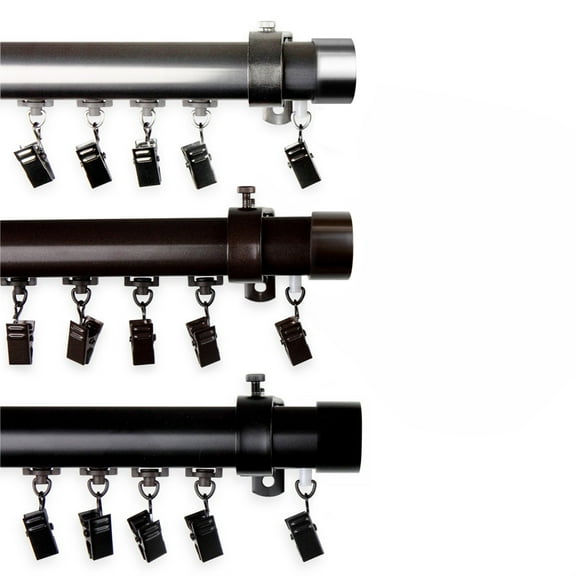 Sims Cordless Traverse Rod 28-48" - Black