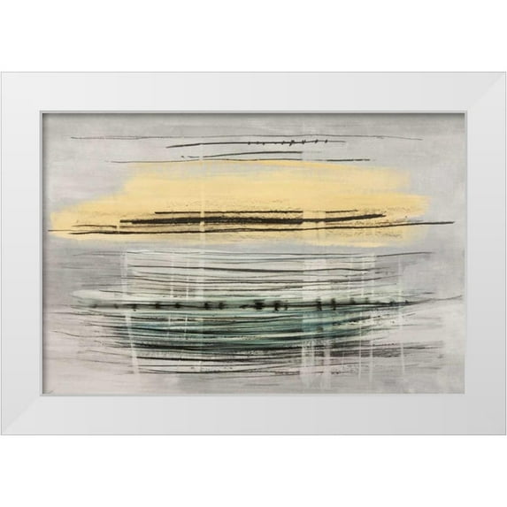 Sims, Drew 14x11 White Modern Wood Framed Museum Art Print Titled - Sunrise Tracks