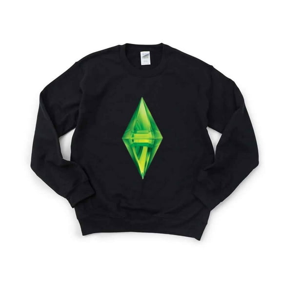 Sims Plumbob T-Shirt with Iconic Green Diamond for Game Fans, for men & women, up to size 5XL
