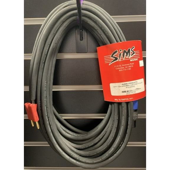 Sims RapcoHorizon 50' 12ga Speaker Cable, Banana-N2