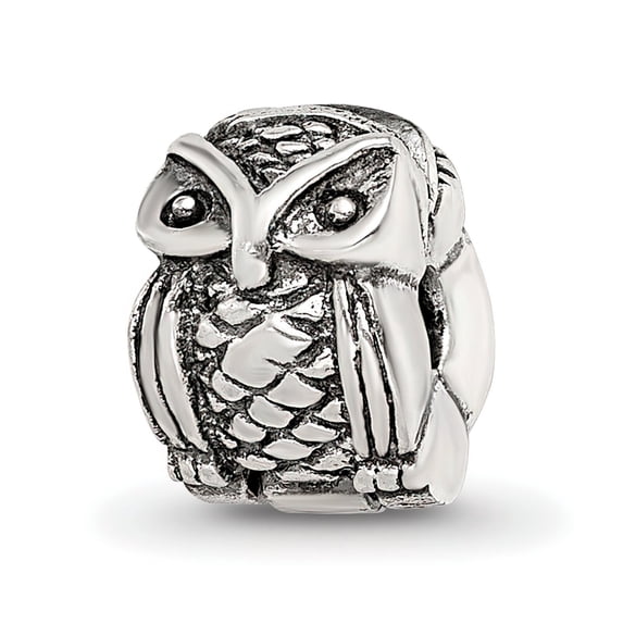 Simstars Reflections Kids St Silver Owl Clip Bead