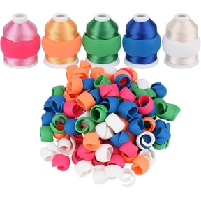 100PCS Thread Holder/Spool Huggers Compatible with Larger spools- Keep Thread Spool Neat&Organized for Sewing and Embroidery Machine Thread Spools
