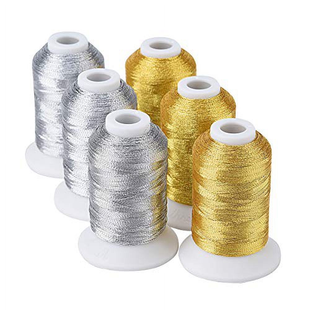 New brothread 8 Colors Luminary Glow in The Dark Embroidery Machine Thread Kit 30wt 500M(550Y) Each Spool for Embroidery, Quilting, Sewing