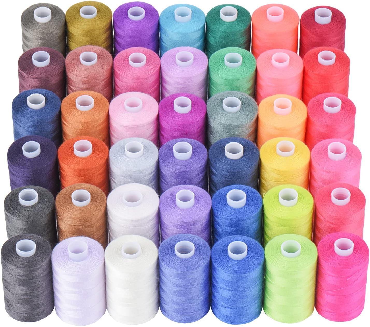 Simthread All-Purpose Sewing Thread, 42 Spools, 1000 Yards Each ...