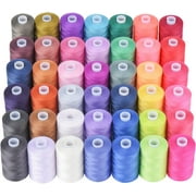 Simthread All Purposes Sewing Thread, 42 Spool 1000 Yards Polyester Thread for Sewing, Handy Polyester Sewing Threads for Sewing Machine - 42 Color