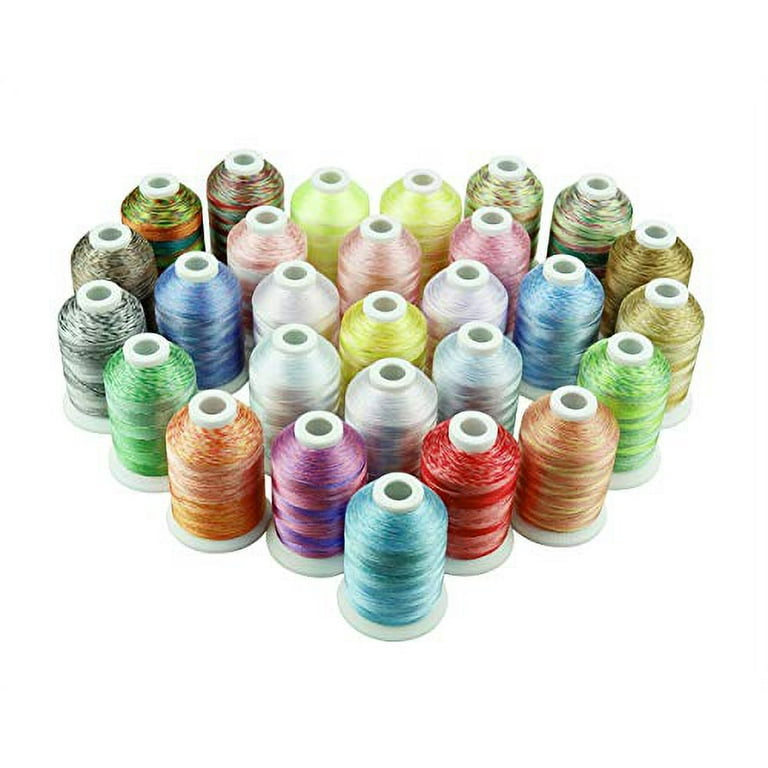 Simthreads 28 Variegated Color Embroidery Machine Thread 1100 Yards Each  for Janome Brother Pfaff Babylock Singer Bernina Husqvaran and Most Sewing  Embroidery Machines 