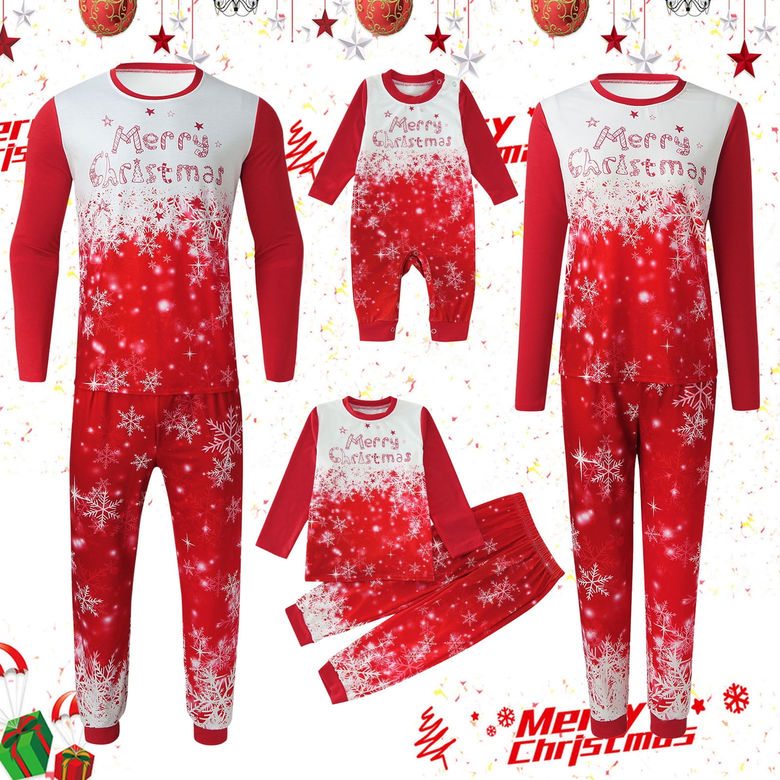 Simu Matching Christmas Pjs For Couples Long Sleeved Plus Size Pajamas