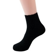 Simu Winter Candy Color Tube Socks Coral Socks Floor Socks Solid Color Warm Socks
