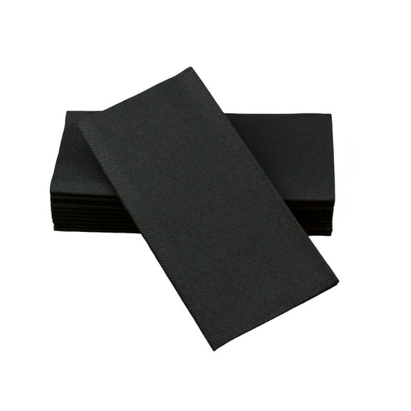 SimuLinen 16x16 Signature Color Dinner Napkins Black Box of 50
