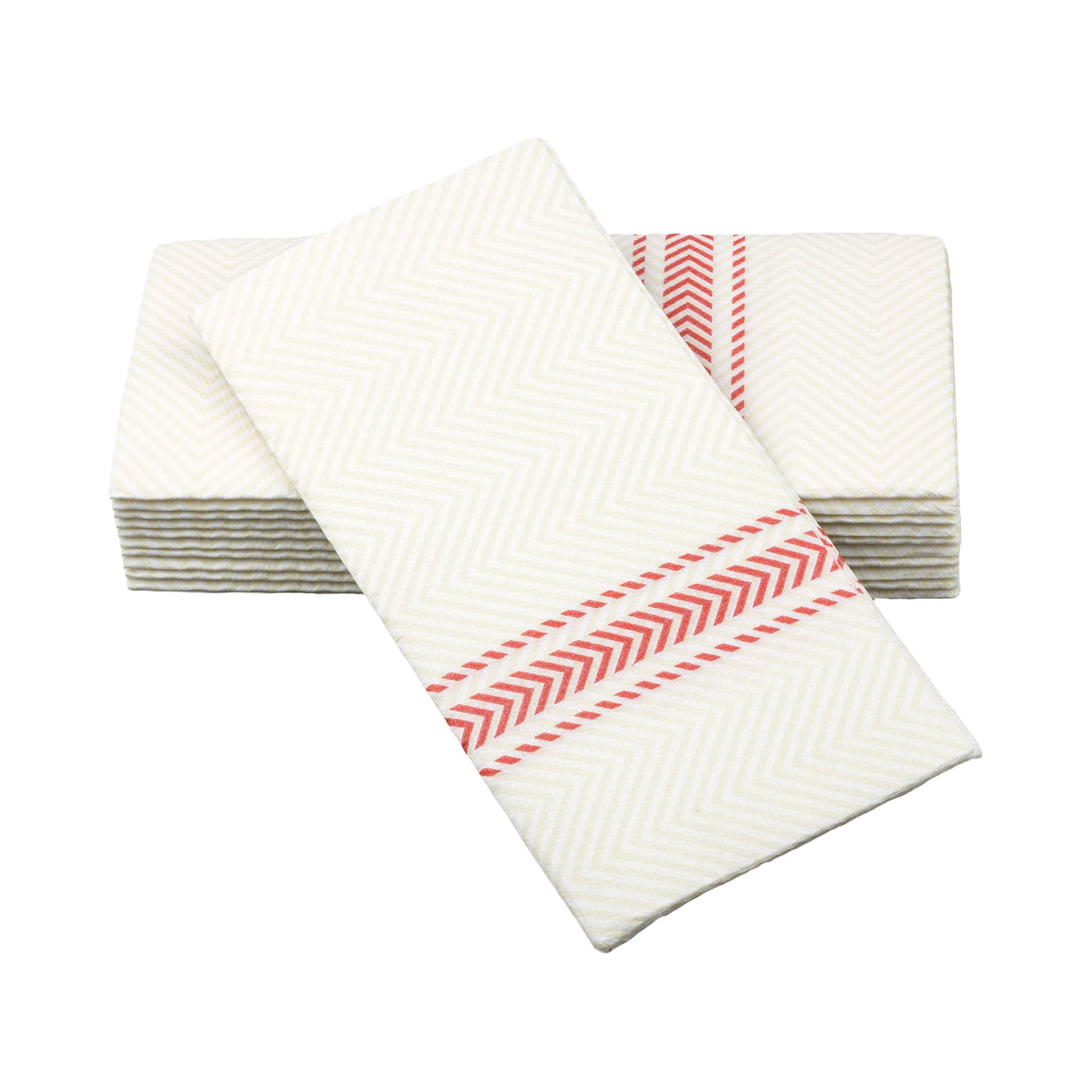 Cloth Napkins, Dinner Napkins, Striped Bistro Napkins, 100% Cotton,  Multipurpose Restaurant Quality, Set of 12