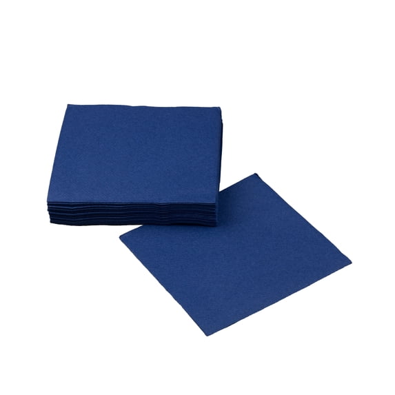 SimuLinen Cocktail and Party Napkins Beverage Napkins - BLUE - 25 Beverage Napkins