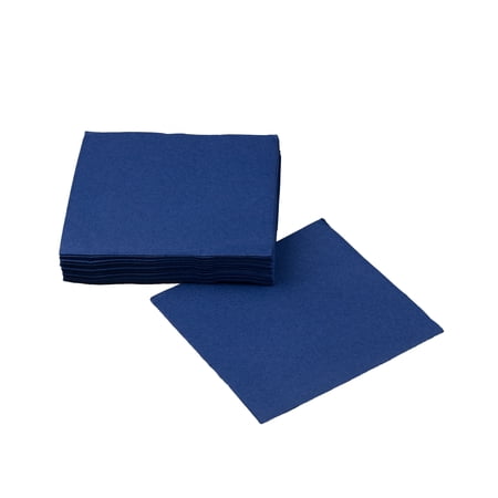 SimuLinen Cocktail and Party Napkins Beverage Napkins - Blue - 250ct
