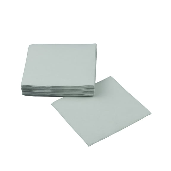 SimuLinen Cocktail and Party Napkins Beverage Napkins - LIGHT GREY - 25 Beverage Napkins