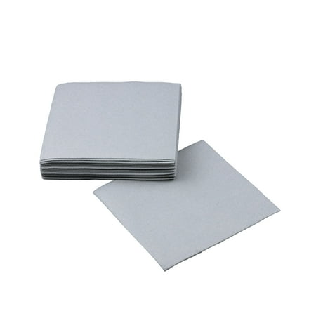 SimuLinen Cocktail and Party Napkins Beverage Napkins - RICH GREY - 25 Beverage Napkins
