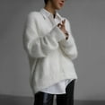 thumbnail image 1 of Simua 2024 Fashion Women's Open Front Button Knit Cardigans Long Sleeve Lazy Loose Sweaters Outerwear Coats, 1 of 5