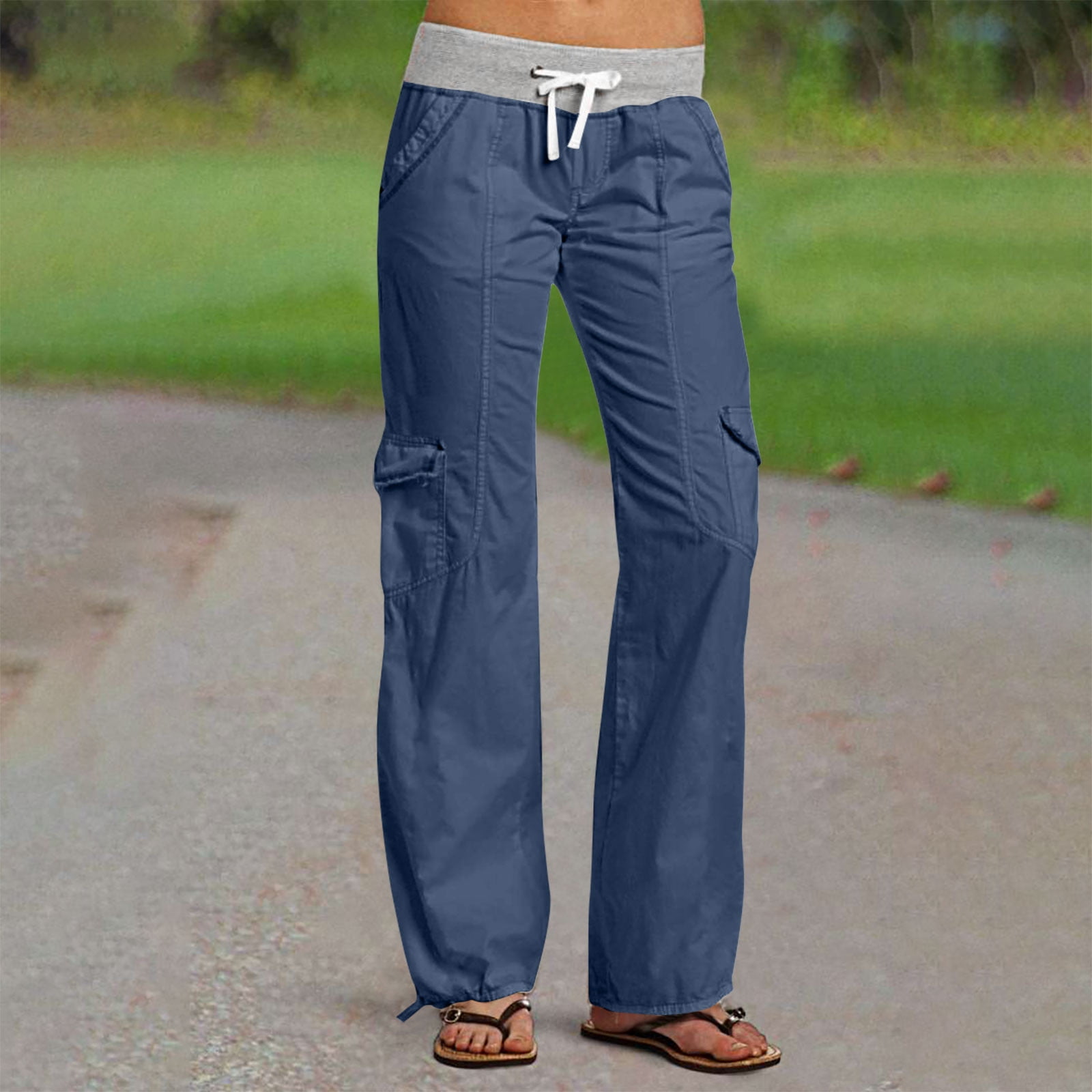 Black Cargo Pants High Rise Wide Leg main image 1