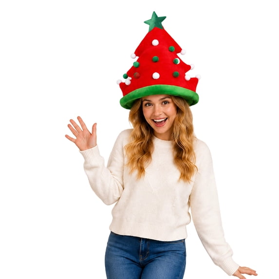 Simua Christmas Tree Hats Festive Headwear for Holiday Party