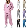 thumbnail image 1 of Simua Fall Outfits for Women Oversized Zip up Hoodie Sweatshirt Jogger Sweatpants 2 Piece Sweatsuits Lounge Sets, 1 of 9