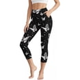 thumbnail image 1 of Simua High Waisted Capri Leggings for Women - Butterfly Print Soft Slim Yoga Pants for Running Cycling Workout, 1 of 8