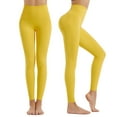 thumbnail image 1 of Simua High Waisted Leggings for Women Soft Opaque Slim Tummy Control Printed Pants for Running Cycling Yoga Yellow,XXL, 1 of 7