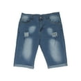 thumbnail image 1 of Simua Men's Distressed Denim Style Shorts | Button Zipper Fly Pockets Rolled Hem For Casual Outdoor Four Seasons, 1 of 5