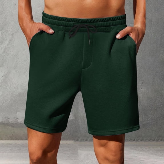 Simua Men's Fleece Shorts | Drawstring Waist 5-Inch Athletic & Casual Shorts with Pockets