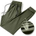 thumbnail image 1 of Simua Men's Breathable Mesh Cropped Jogger Pants | Drawstring Waist Zipper Pockets for Summer Running Casual Exercise, 1 of 4