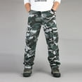thumbnail image 1 of Simua Men's Camouflage Cargo Pants | Multi Pockets Tactical Trousers Skin-Friendly Cotton for Outdoor Casual All Season Wear, 1 of 4