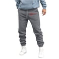 thumbnail image 1 of Simua Men's Casual Heartbeat Print Jogger Pants Elastic Drawstring Waist Fleece Lined Sweatpants with Pockets for Daily Gym Loungewear All Season Wear, 1 of 3