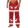 thumbnail image 1 of Simua Men's Christmas Print Elastic Waist Long Pants - Festive Holiday Lounge Pants with Drawstring & Pockets for Home & Casual Wear, S-XXXL, 1 of 4