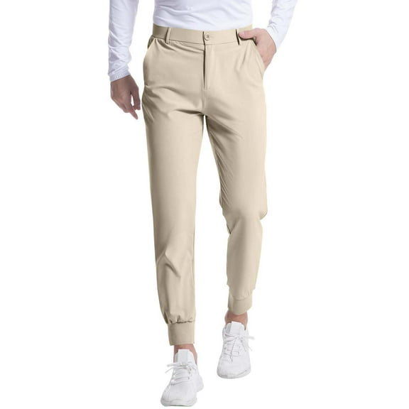 Simua Men's Golf & Active Lifestyle Pants with Back Zipper Pocket - Stretch Fabric for Sports and Casual Wear (S-XXL)