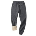 thumbnail image 1 of Simua Men's High-Waist Fleece-Lined Winter Pants - Thermal Comfort with Drawstring Waist and Reversible Cuff, 1 of 7