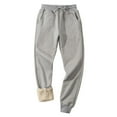 thumbnail image 1 of Simua Men's High-Waist Fleece-Lined Winter Pants - Thermal Comfort with Drawstring Waist and Reversible Cuff, 1 of 7