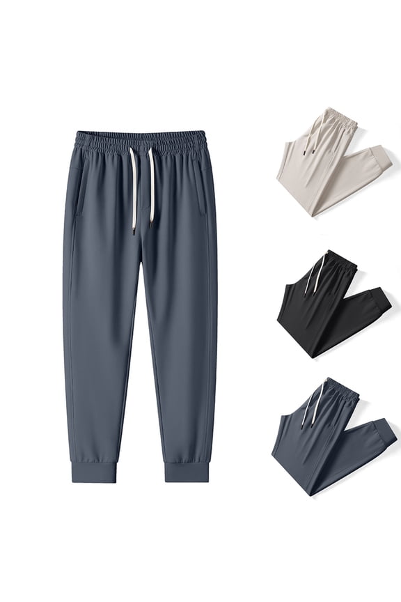 Simua Men's Performance Jogger Pants with Elastic Cuffs - Modern Tapered Fit Pants for Athletic and Casual Wear