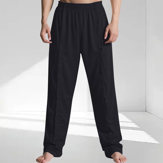 Simua Men's Quick-Dry Healthcare Pants - Easy On/Off Hook-and-Loop Closure Pants for Bedridden Patients & Post-Surgery Recovery