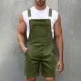 thumbnail image 1 of Simua Men's Washed Denim Bib Overall Shorts | Chest Pocket Adjustable Straps Casual Summer Workwear, 1 of 7