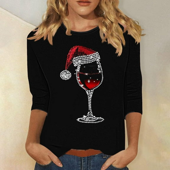 Simua Merry Christmas Sweatshirts for Women Funny Graphic Printed Sweatshirt Fall Pullover Cute Tops