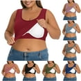 thumbnail image 1 of Simua Plus Size Simple Shapewear Top-Sculpting, Tummy Control Vest with Built-in Bra Tank Tops, 1 of 9