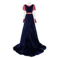 Simua Regency Dress Women with Satin Sash Gown Empire Waist Renaissance ...