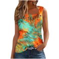 thumbnail image 1 of Simua Summer Tank Top for Women, Ladies Floral Printed Spaghetti Strap Trendy Sleeveless Loose T-shirts, Size S-2XL, 1 of 4