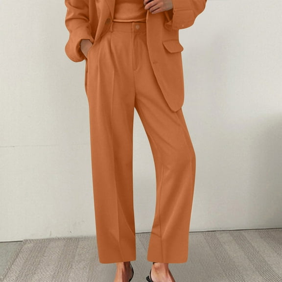 Simua Wide Leg Pants Woman High Waisted Fashion Suit Pants